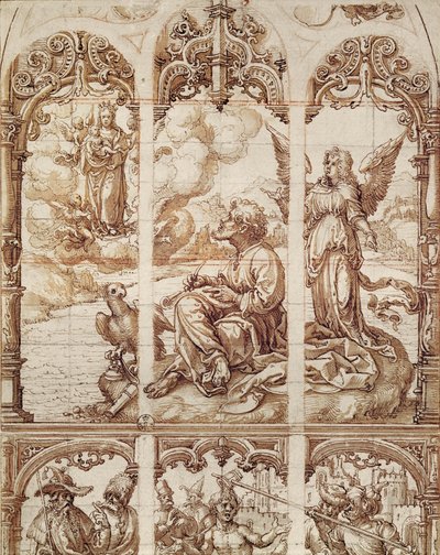 Saint John the Evangelist Receiving His Visions on the Island of Patmos by Jan Gossaert