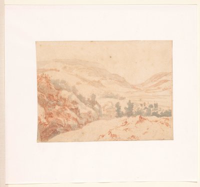 Hilly Landscape with View of a Village by Jan Griffier (I)