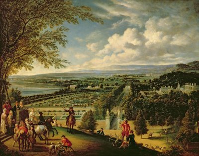 Leaving for the Hunt on the Outskirts of London by Jan Griffier