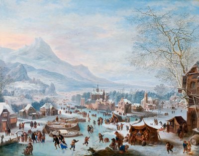 Winter Scene with Skaters by Jan Griffier