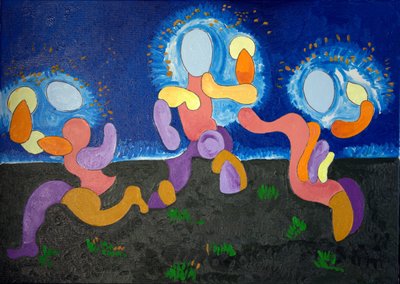In the Warm Nights of June, the Troglodytes Celebrate Fire by Jan Groneberg