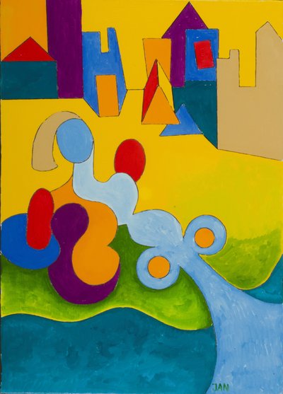 Sunbathing at the Edge of the Town by Jan Groneberg
