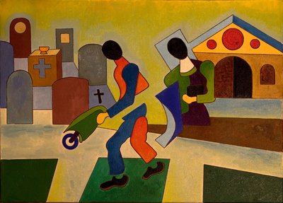 The Gardener of the Graveyard has been given a new tool, 2007 by Jan Groneberg