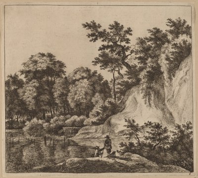 Landscape with River and Rock by Jan Hackaert
