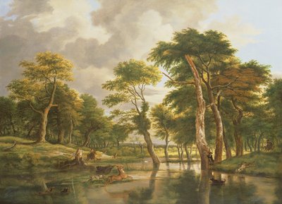 The Stag Hunt by Jan Hackaert