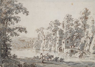 The Watermill by the Ford by Jan Hackaert