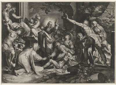 Raising of Lazarus by Jan Harmensz. Muller