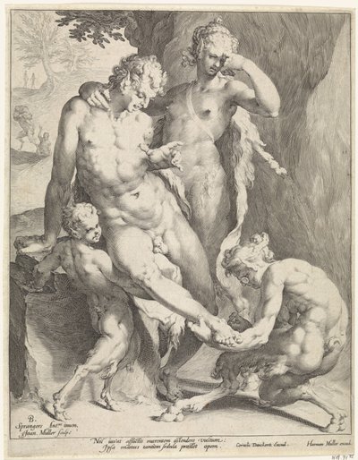 Oreads Removing a Thorn from the Foot of a Satyr by Jan Harmensz. Muller