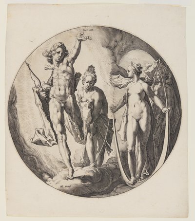 The Fourth Day, plate 5, from Creation of the World by Jan Harmensz. Muller