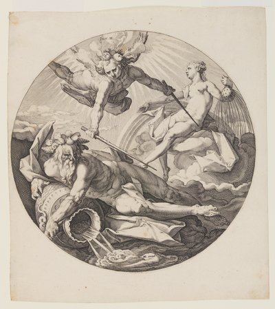 The Second Day, plate 3, from Creation of the World by Jan Harmensz. Muller