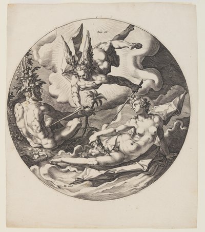 The Third Day, plate 4, from Creation of the World by Jan Harmensz. Muller