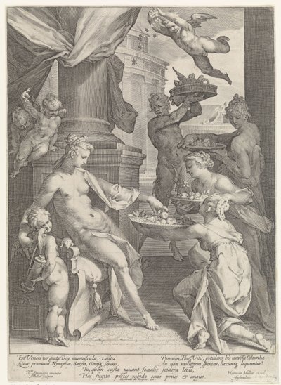 Venus Honored by Nymphs and a Faun by Jan Harmensz. Muller