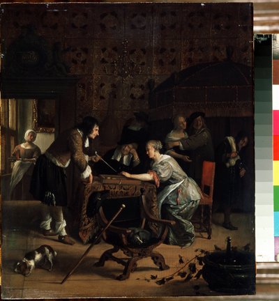 Tric Trac Players by Jan Havicksz. Steen