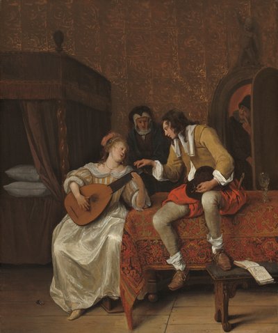 Ascagnes and Lucelle, The Music Lesson, 1667 by Jan Havickszoon Steen