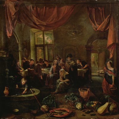 Christ in the House of Martha and Mary by Jan Havickszoon Steen