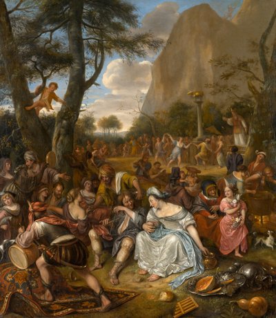 The Worship of the Golden Calf by Jan Havickszoon Steen