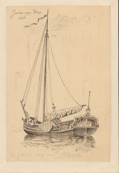 Sailing Ship from 1768 by Jan Hoynck van Papendrecht