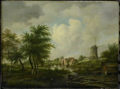 The Dilapidated Wall in Amsterdam with the Weteringpoort, Seen over the Buitensingel by Jan Hulswit