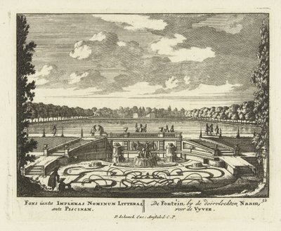 Fountain at the Large Pond in the Gardens of Paleis Het Loo, 1695-1705 by Jan I van Call