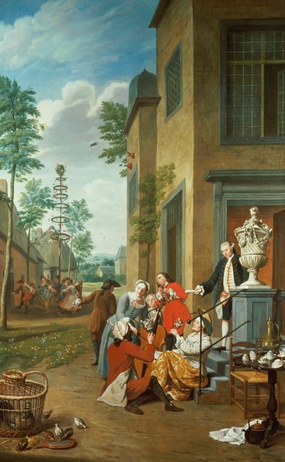 Villagers Merrymaking (one of a series of four) by Jan Josef the Younger Horemans