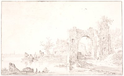 River Landscape with a Ruin by Jan Josefsz van Goyen