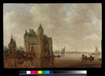 A Watergate by an Estuary by Jan Josephsz van Goyen