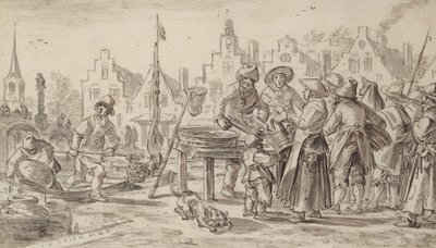 Fishmarket, 1624 by Jan Josephsz van Goyen