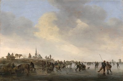 Skating on the Merwede Near Dordrecht by Jan Josephsz van Goyen