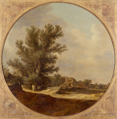 Oak Tree on a Country Lane with Travellers by Jan Josephsz van Goyen