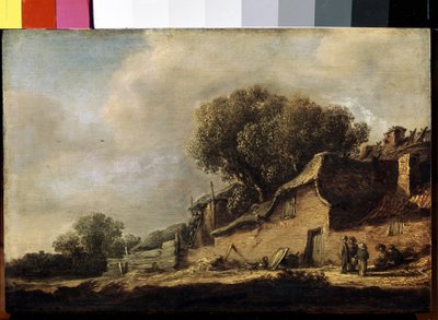 Landscape with a Peasant Cottage and an Oak by Jan Josephsz van Goyen