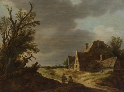 Sandy Road with a Farmhouse by Jan Josephsz van Goyen
