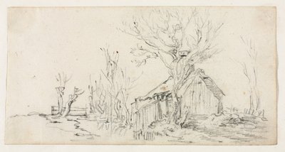 Sketch of Landscape with Cottage, c. 1630 by Jan Josephsz van Goyen