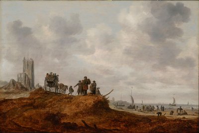 The Old Church at Egmond aan Zee by Jan Josephsz van Goyen