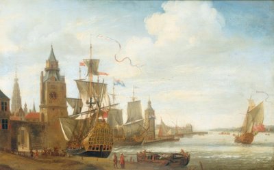 Capriccio with Motifs of the Port of Antwerp by Jan Karel Donatus van Beecq