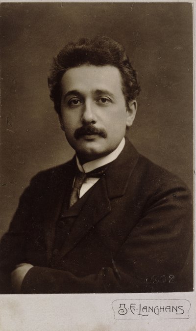 Carte-de-visite Portrait of Albert Einstein Taken in Prague in 1912 by Jan Langhans