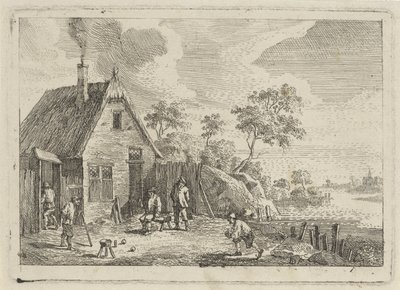 Peasants Playing Boules by Jan Lauwryn Krafft (I) (possibly)