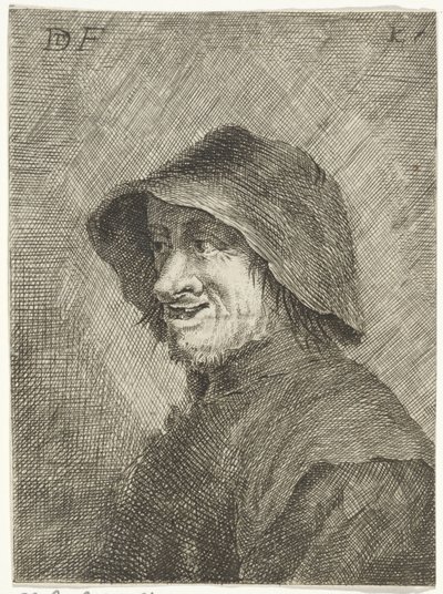 Farmer with Hat on Head Facing Left by Jan Lauwryn Krafft (I)
