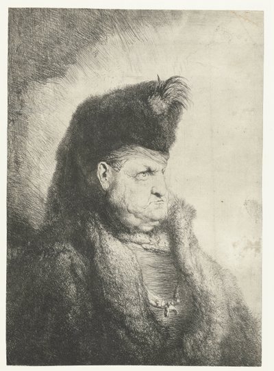 Bust of an Oriental with a Fur Hat by Jan Lievens
