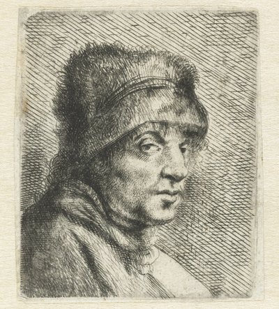 Head of a Man with Cap (Variae Effigies by Joanne Livio) by Jan Lievens