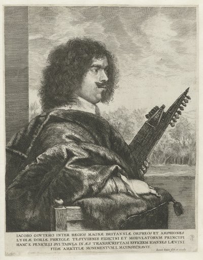 Portrait of the Composer and Lutenist Jacques Gaultier by Jan Lievens