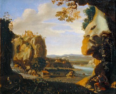 Orpheus playing the violin at the entrance to the Underworld by Jan Linsen