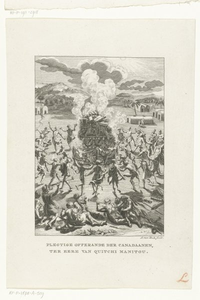 Original Inhabitants of Canada Offering to Gitche Manitou by Jan Lucas van der Beek