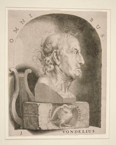 Portrait of Joost van den Vondel (1587-1679) by Jan Lutma The Younger
