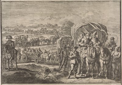 Monks from North Brabant Flee to Antwerp, 1637 by Jan Luyken (attributed to)