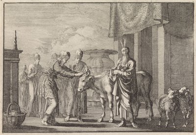Aaron Blesses the Sacrificial Animals by Jan Luyken