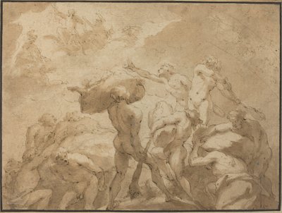 Battle of the Gods and Giants from Mount Olympus and Mount Othrys by Jan Luyken