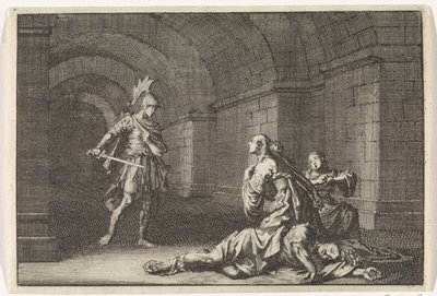 Caesonia with Her Daughter Killed by Lupus by Jan Luyken