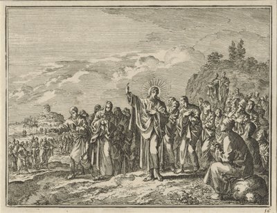 Christ Preaching to a Crowd in the Open Air by Jan Luyken