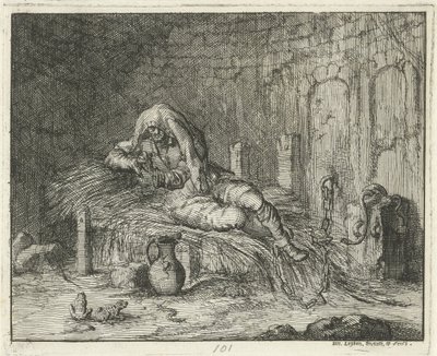 Georg Wanger in Prison at Bressanone, 1591 by Jan Luyken