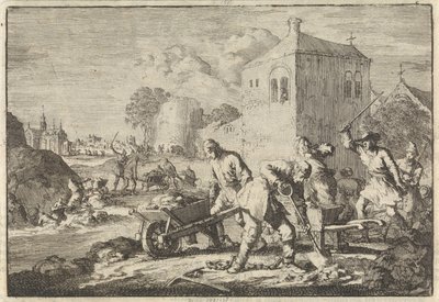 Reformed Preachers in Hungary Sentenced to Hard Labor, 1674 by Jan Luyken